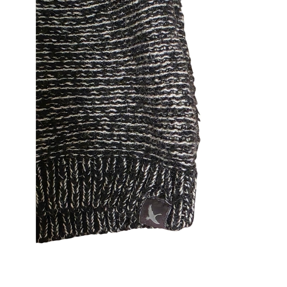 Eddie Bauer Women's Westbridge Marled Knit Hoodie Sweater Black Gray XL - Picture 3 of 5